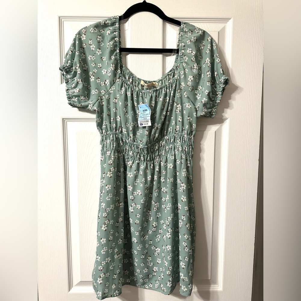 Size Large Sage Green Floral Summer Dress